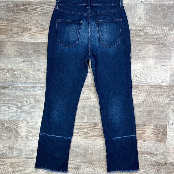 AYR Women's Size 29x28" The Aloe Orchids/Dark Wash Straight Leg Frayed Hem Jeans - Picture 5 of 14